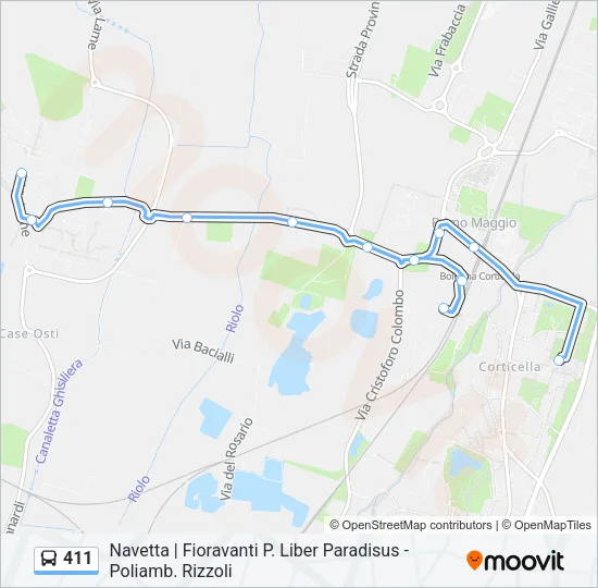 411 Bus Line Map