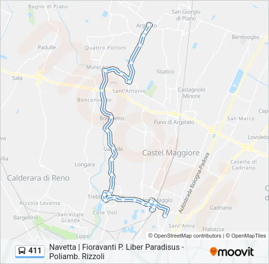 411 Bus Line Map