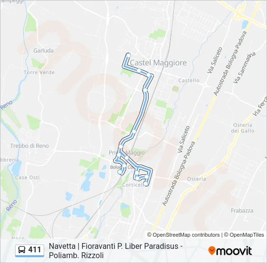 411 Bus Line Map