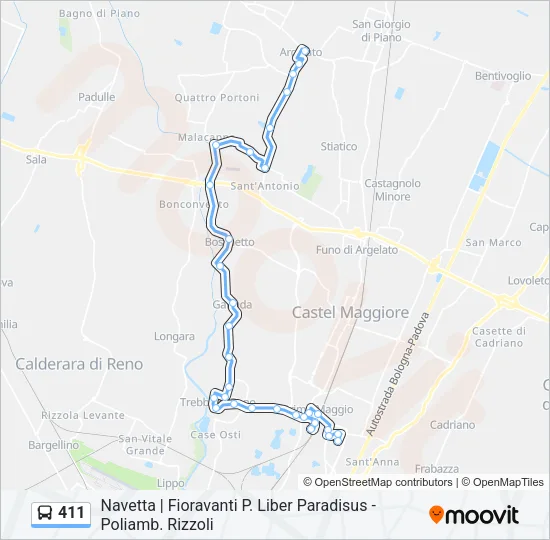 411 Bus Line Map