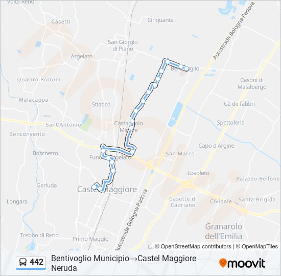 442 bus Line Map