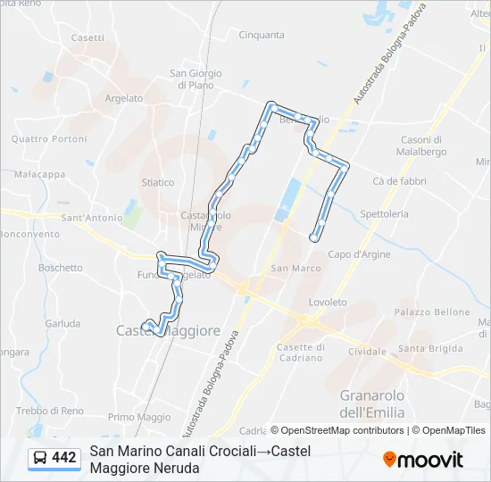 442 Bus Line Map