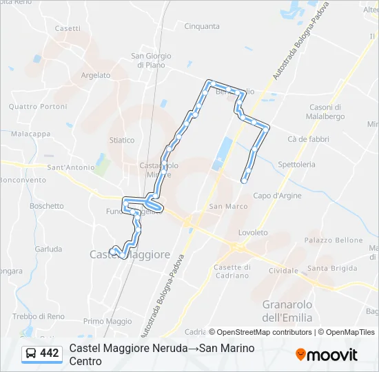 442 Bus Line Map