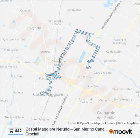 442 Bus Line Map