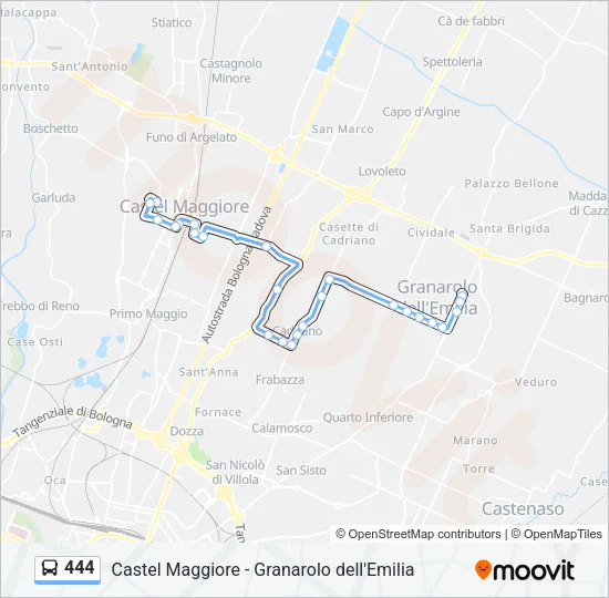 444 Bus Line Map