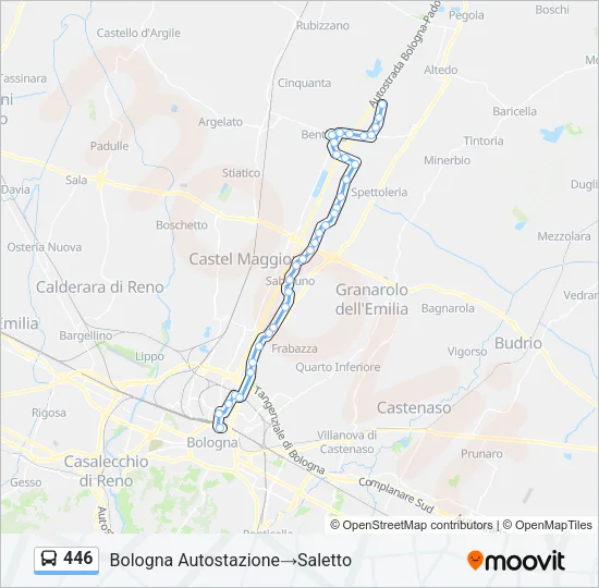 446 Bus Line Map