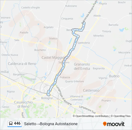 446 Bus Line Map