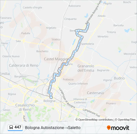 447 Bus Line Map