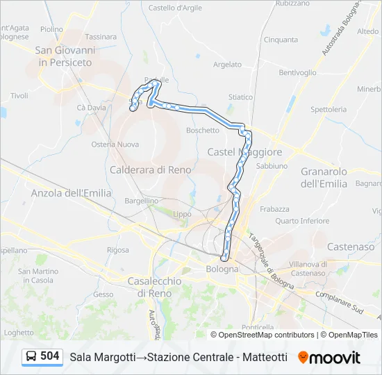 504 Bus Line Map