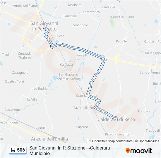 506 Bus Line Map