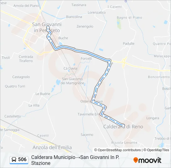 506 Bus Line Map