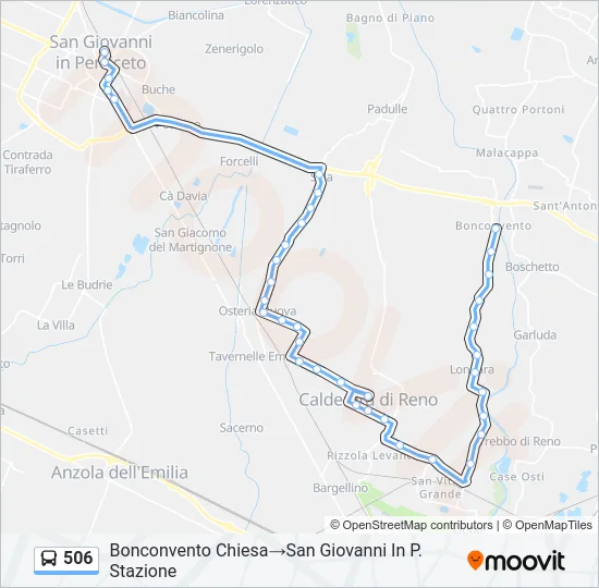 506 Bus Line Map