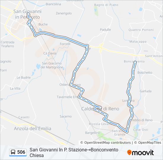 506 bus Line Map