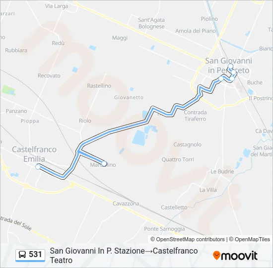 531 Bus Line Map