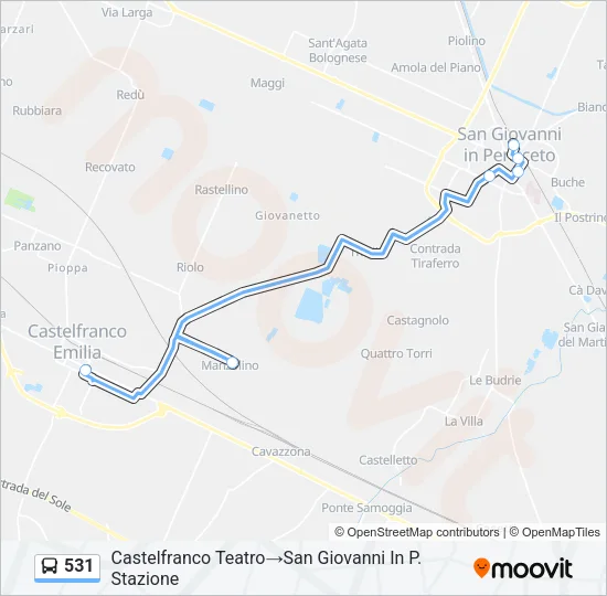 531 Bus Line Map