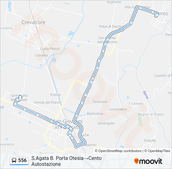 556 Bus Line Map