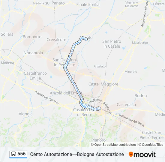 556 Bus Line Map