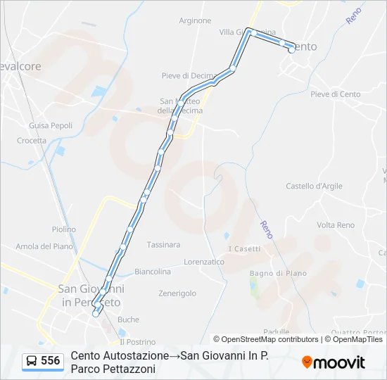 556 Bus Line Map