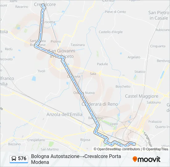 576 Bus Line Map
