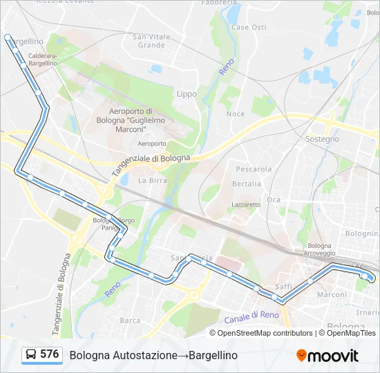 576 Bus Line Map