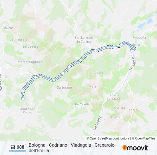 688 Bus Line Map