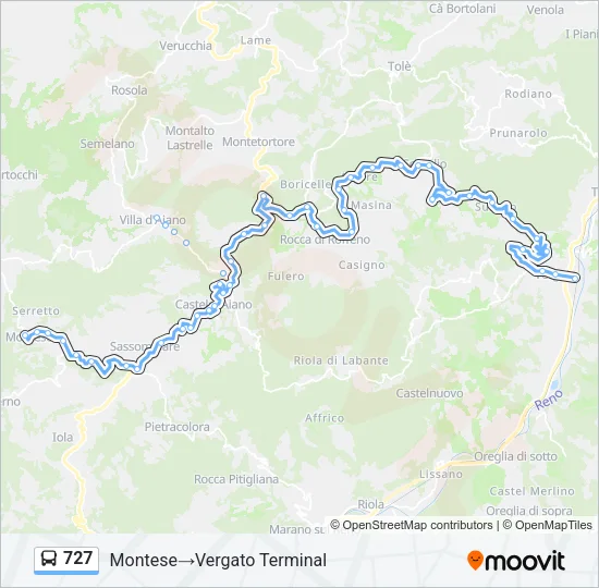 727 Bus Line Map