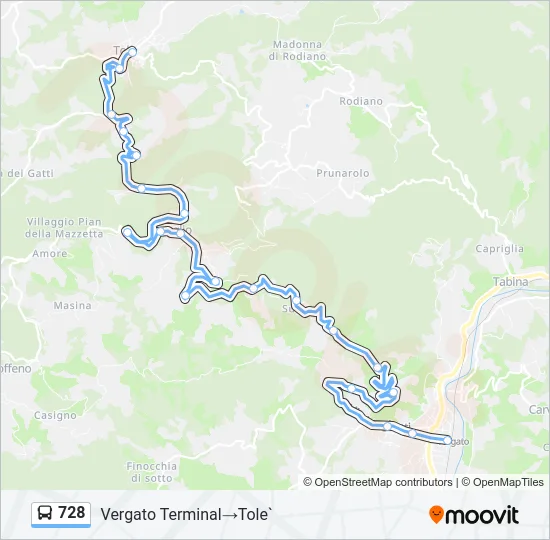 728 Bus Line Map