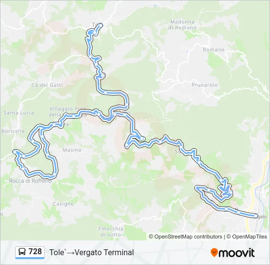 728 Bus Line Map