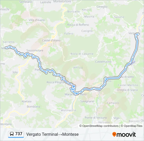 737 Bus Line Map