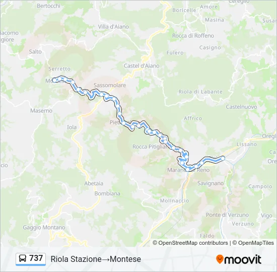 737 Bus Line Map
