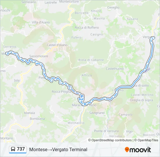 737 Bus Line Map