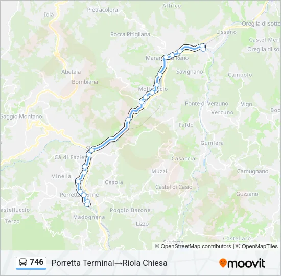746 Bus Line Map