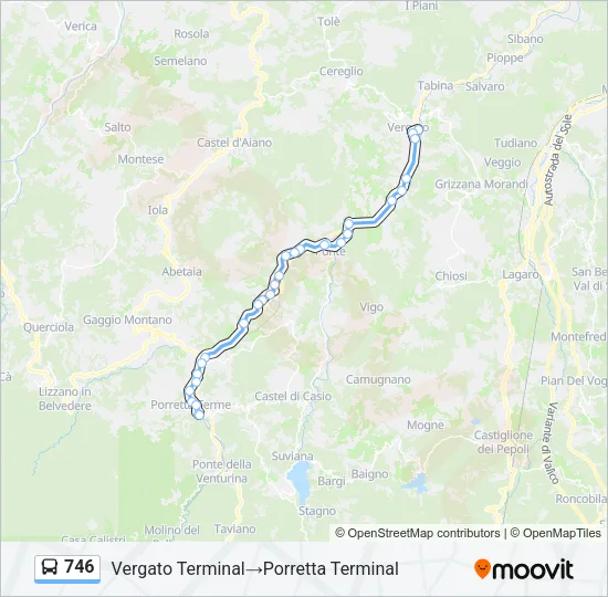 746 Bus Line Map