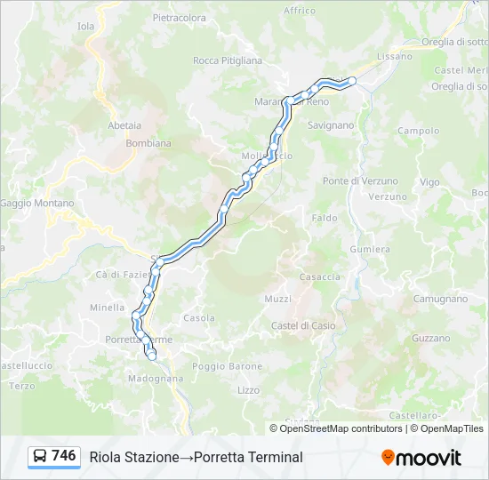 746 Bus Line Map