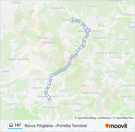 747 Bus Line Map