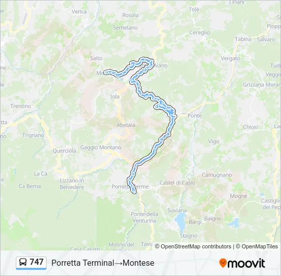 747 Bus Line Map