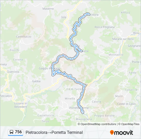 756 Bus Line Map