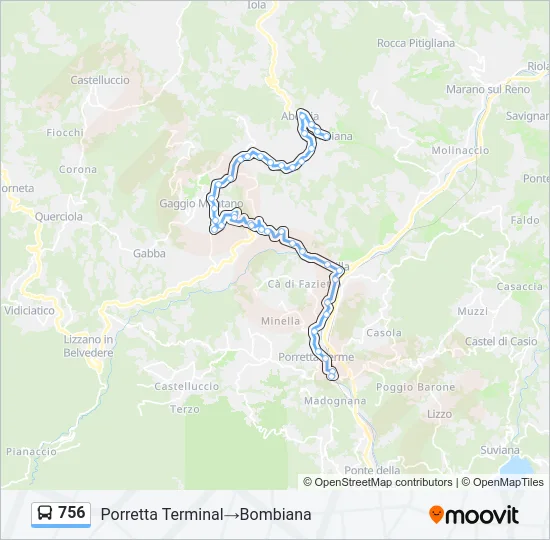 756 Bus Line Map
