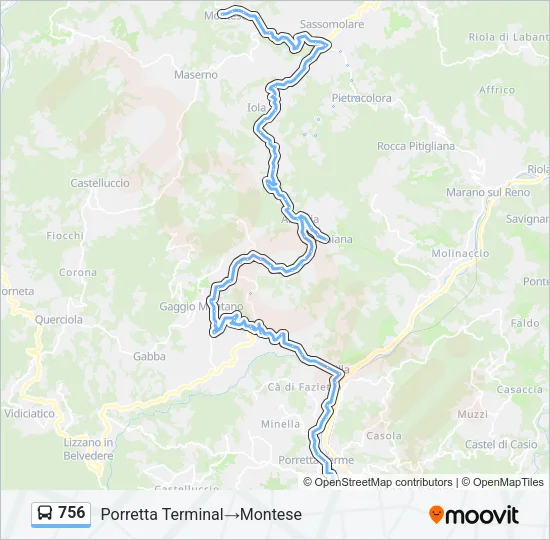 756 Bus Line Map