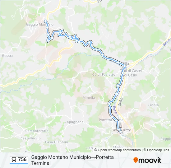 756 Bus Line Map