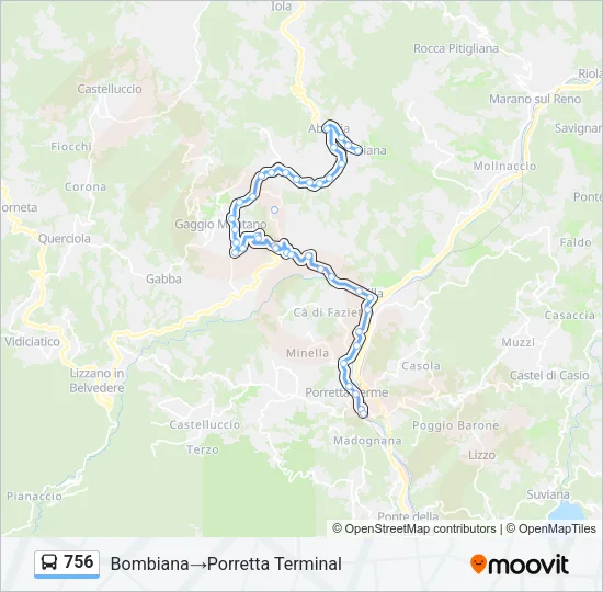 756 Bus Line Map