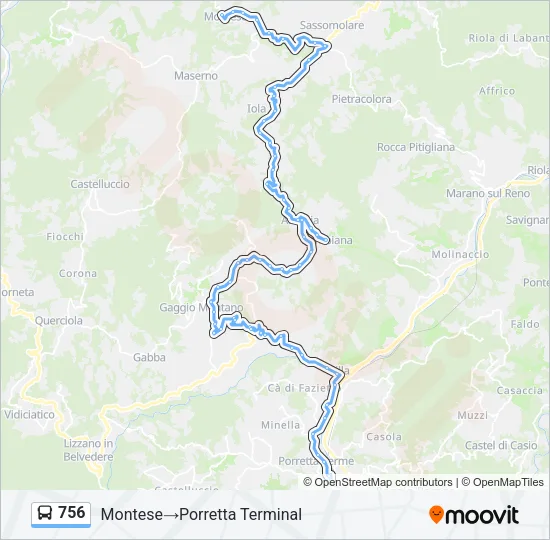 756 Bus Line Map