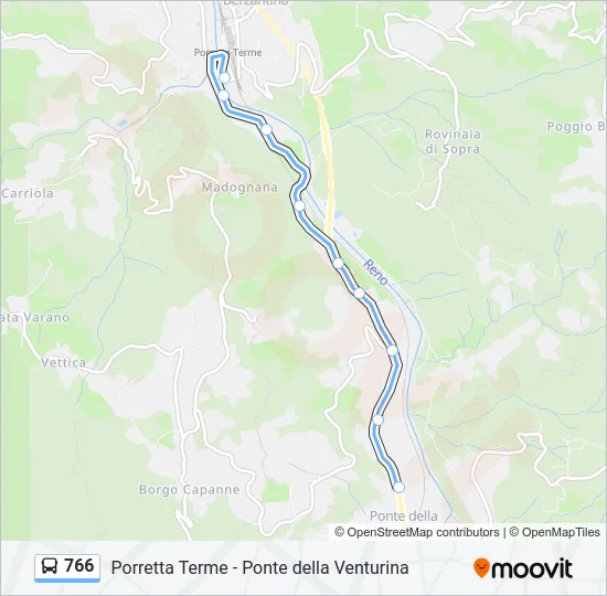 766 Bus Line Map