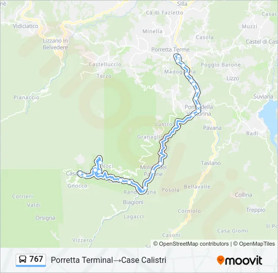 767 Bus Line Map