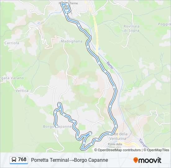 Percorso linea bus 768
