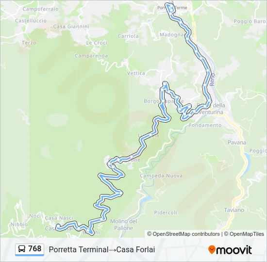768 Bus Line Map