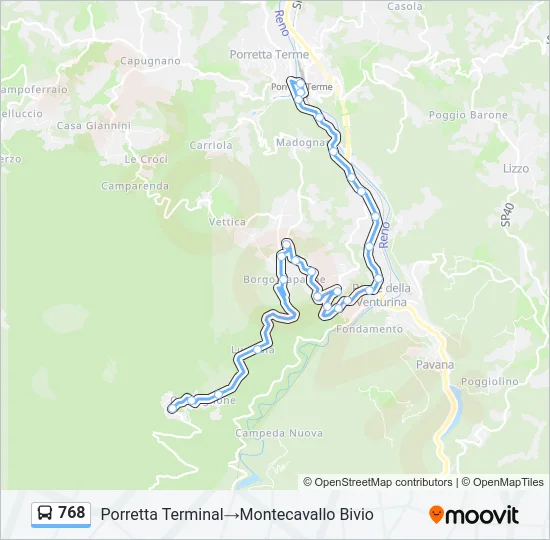 768 Bus Line Map
