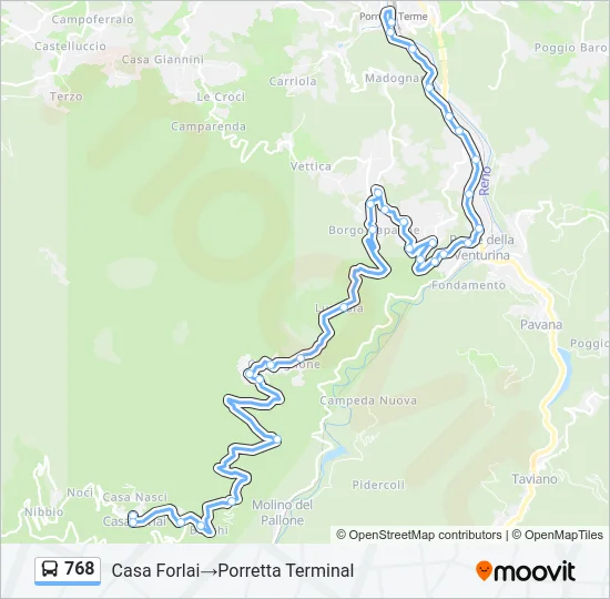 768 Bus Line Map