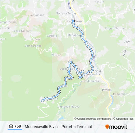 768 Bus Line Map