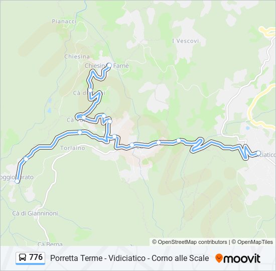 776 bus Line Map